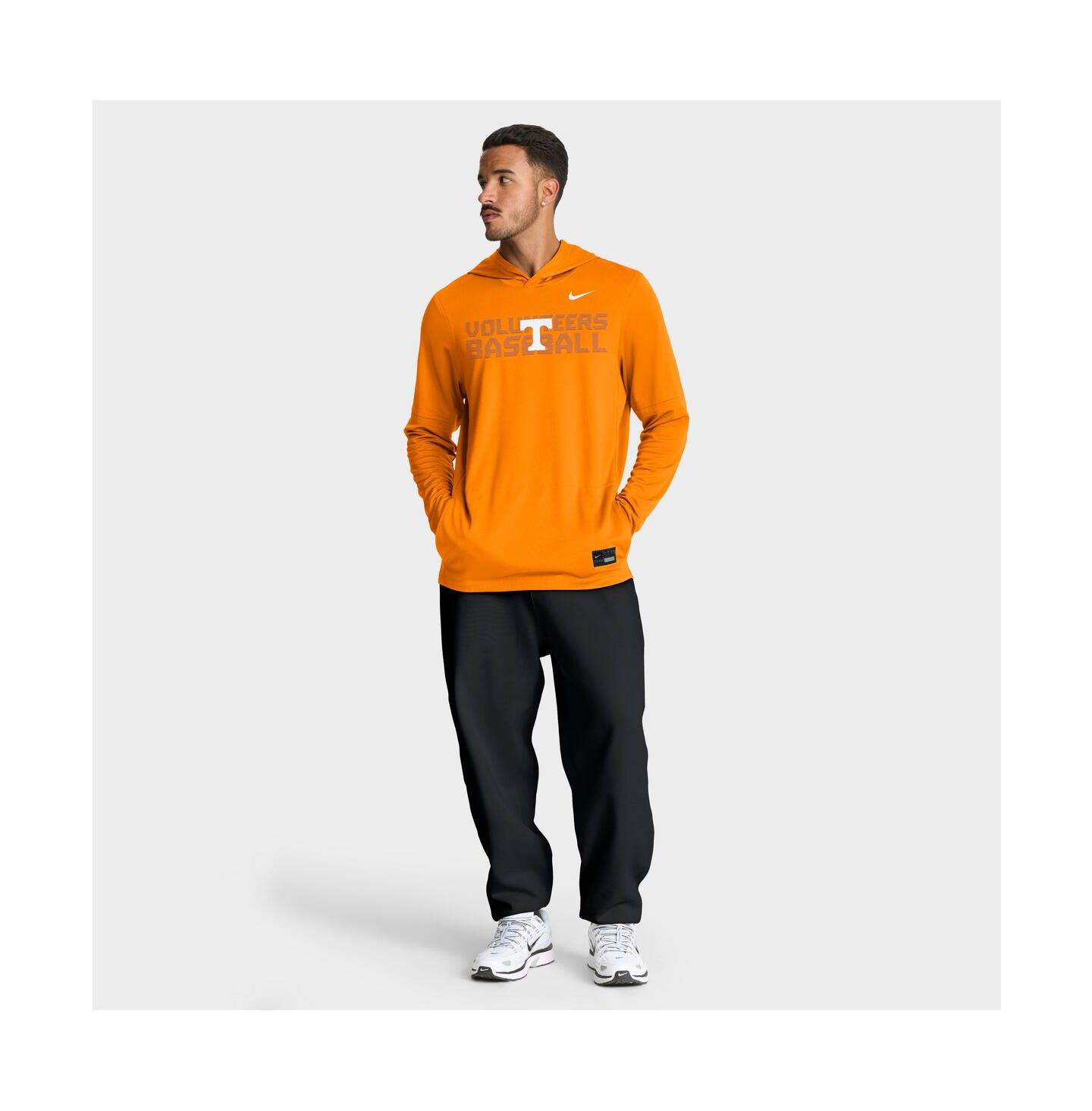 Мужская футболка Nike Tennessee Orange Tennessee Volunteers Dugout Dri-FIT Long Sleeve Hooded — фото 3
