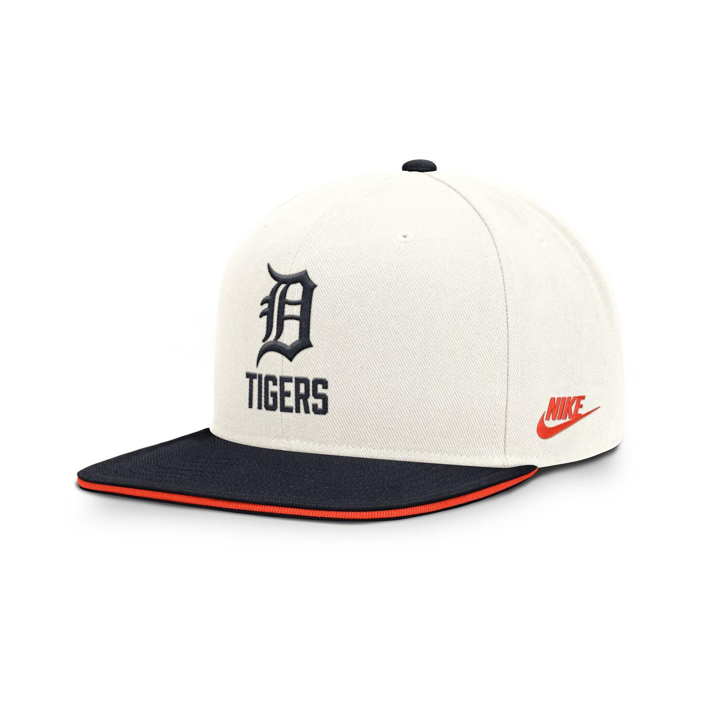 Мужская кепка Nike Cream/Navy Detroit Tigers Cooperstown Pro Dri-FIT Snapback Hat — фото 1