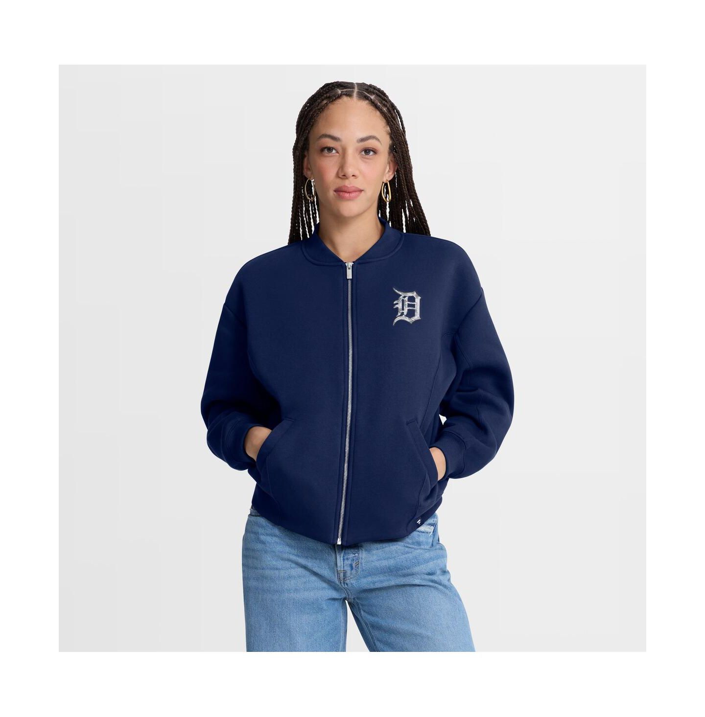 Женская куртка Fanatics Navy Detroit Tigers Oversized Rage Against Full-Zip — фото 1