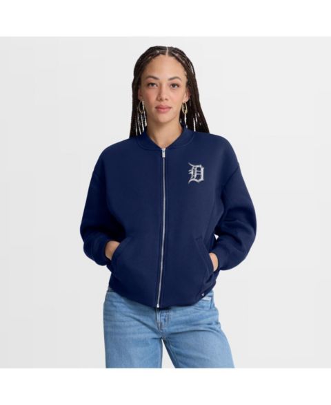 Женские куртки Fanatics Women's Navy Detroit Tigers Oversized Rage Against Full-Zip Jacket