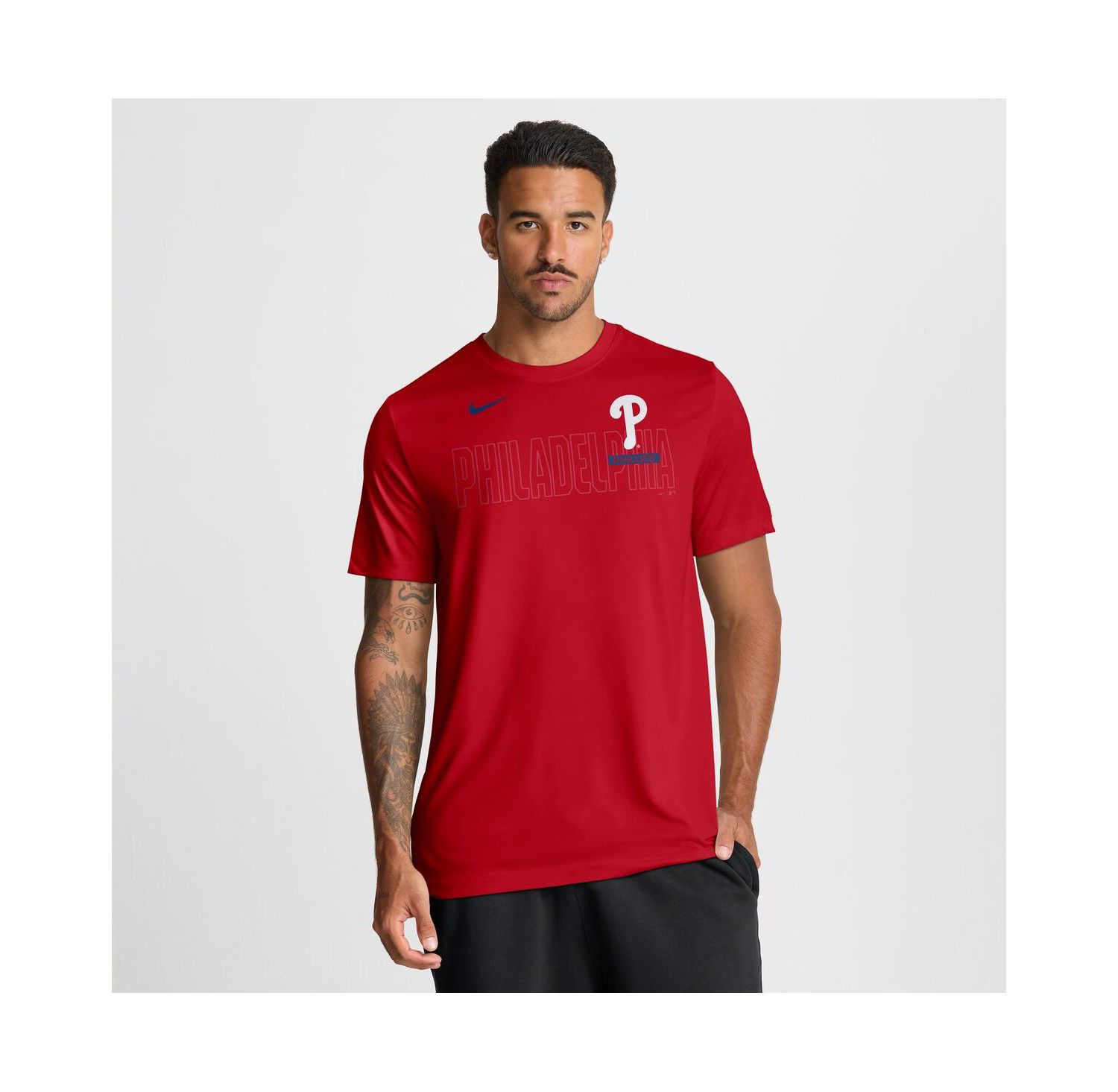 Men's Red Philadelphia Phillies Knockout Team Legend Dri-FIT T-Shirt