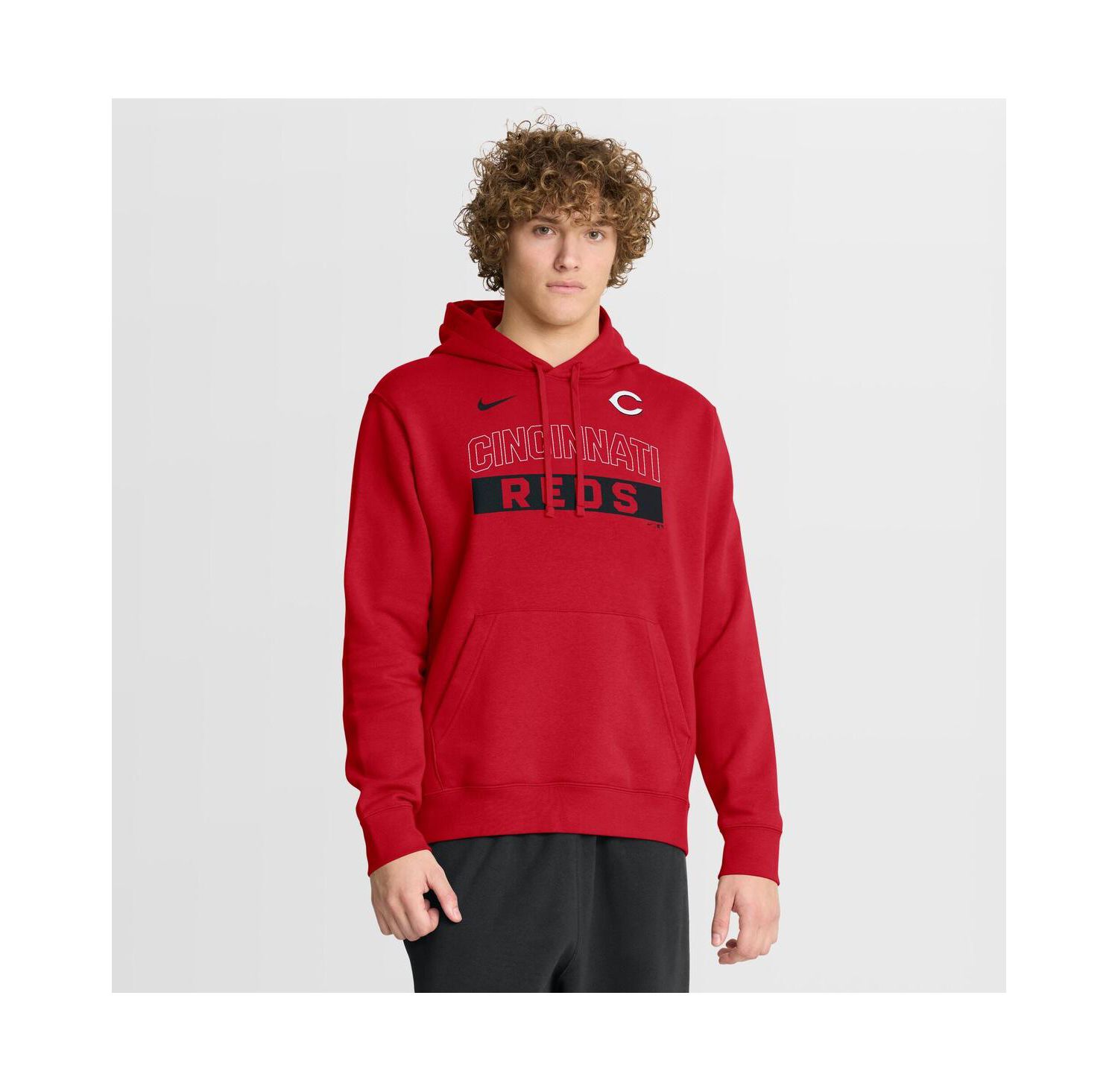 Men's Red Cincinnati Reds Primetime Club Hoodie