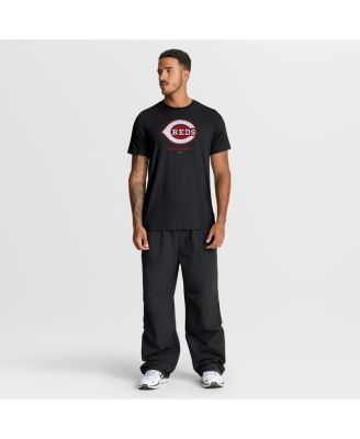 Men's Black Cincinnati Reds Tri-Blend Logo T-Shirt