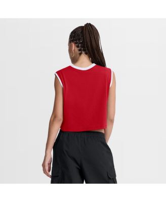 Women's Red Philadelphia Phillies Primetime Loose Dri-FIT Cropped Tank Top