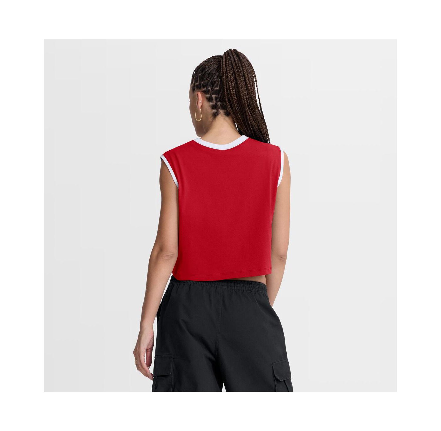 Women's Red Philadelphia Phillies Primetime Loose Dri-FIT Cropped Tank Top
