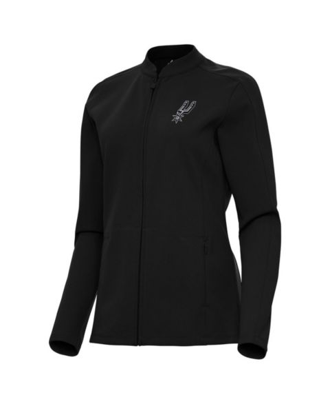 Женские куртки Antigua Women's Black San Antonio Spurs Regard Full-Zip Jacket