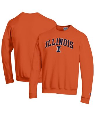 Men's Orange Illinois Fighting Illini Arch Over Logo Pullover Sweatshirt