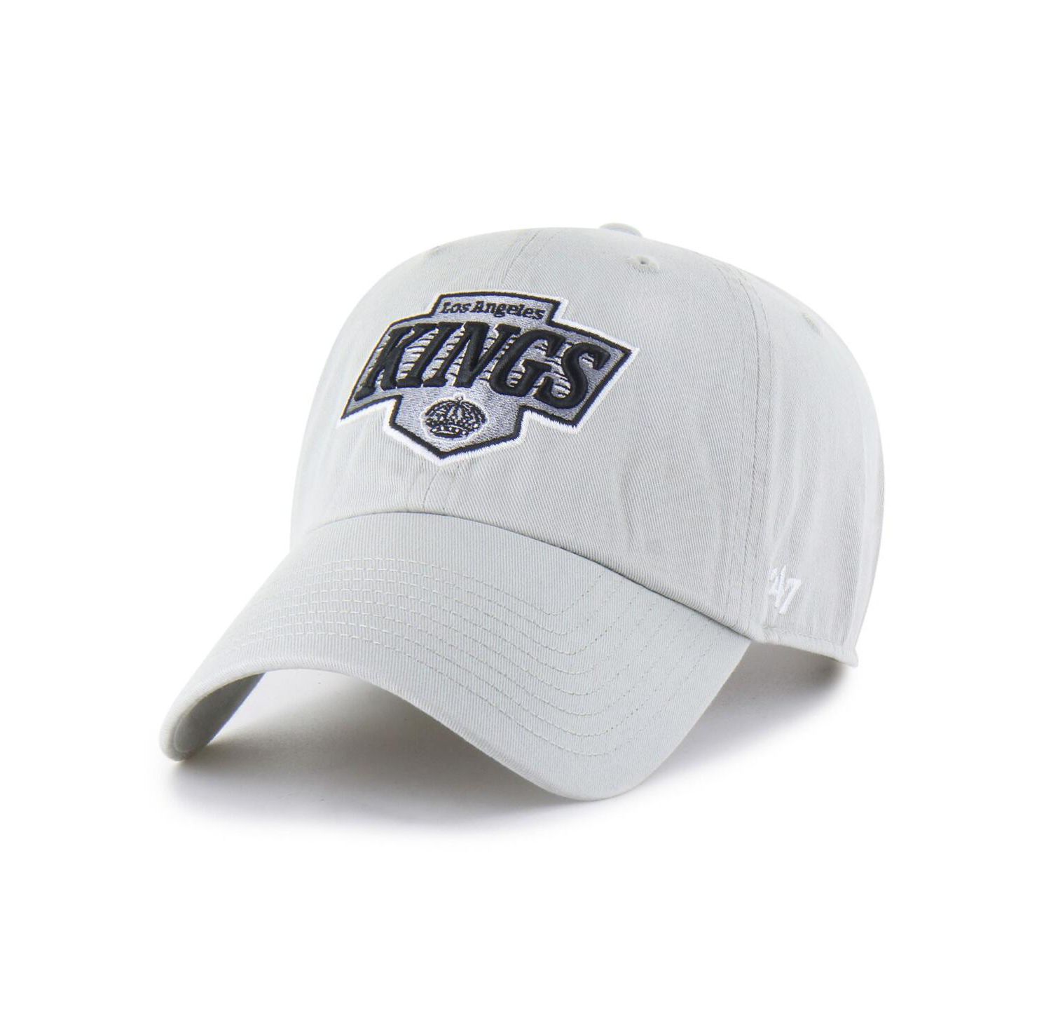 Men's Gray Los Angeles Kings Core Logo Clean Up Adjustable Hat