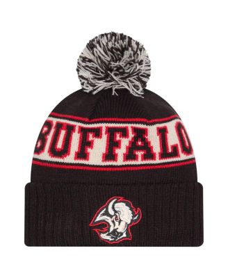 Men's Black Buffalo Sabres Retro Cuffed Knit Hat with Pom