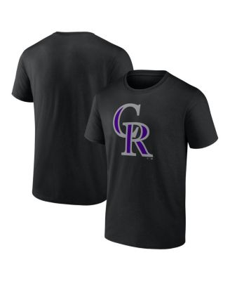 Men's Black Colorado Rockies Official Logo T-Shirt