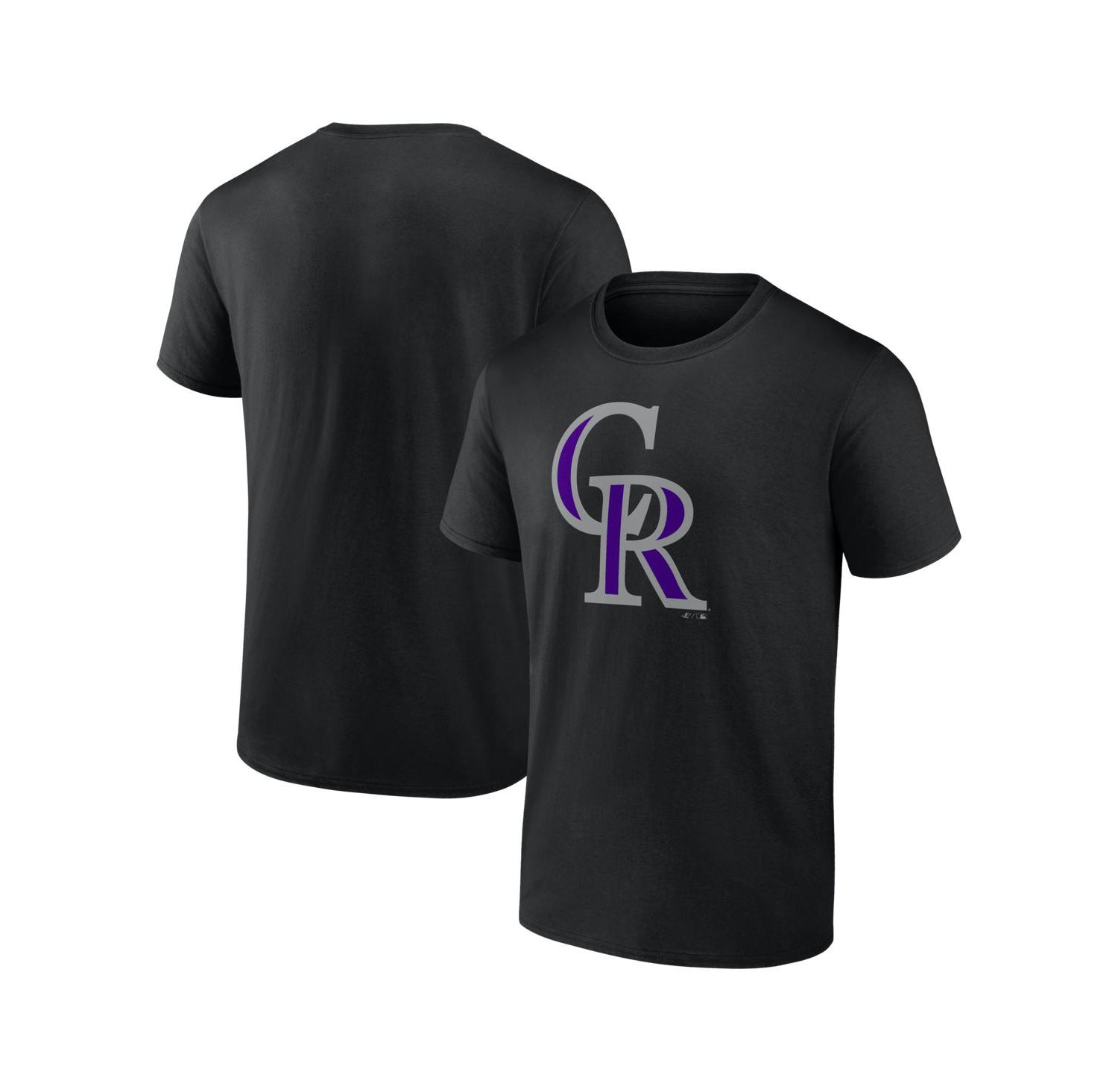 Men's Black Colorado Rockies Official Logo T-Shirt