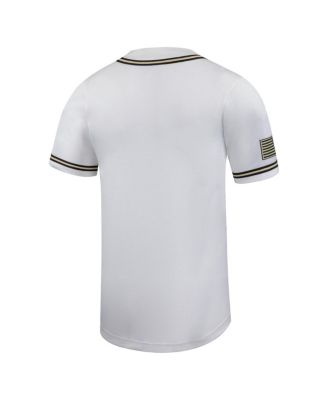 Men's White Army Black Knights Replica Baseball Jersey