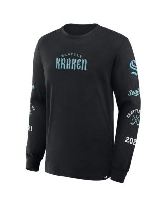 Men's Black Seattle Kraken Boxed In Legacy Long Sleeve T-Shirt
