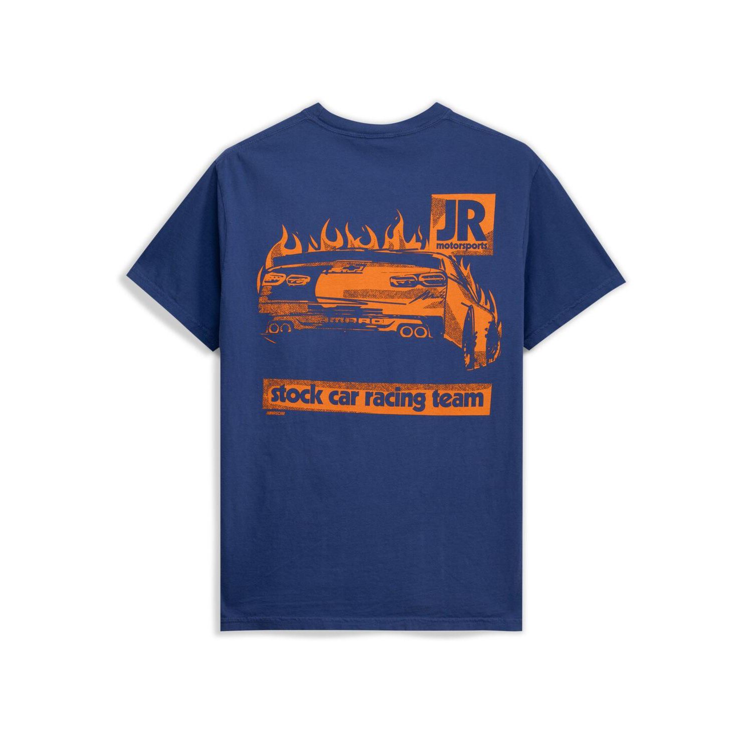 Men's Navy Stock Car Racing Team Pocket Heavyweight T-Shirt