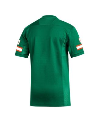 Men's 1 Green Miami Hurricanes Replica Football Jersey