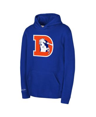 Big Boys and Girls Royal Denver Broncos Retro Logo Hoodie
