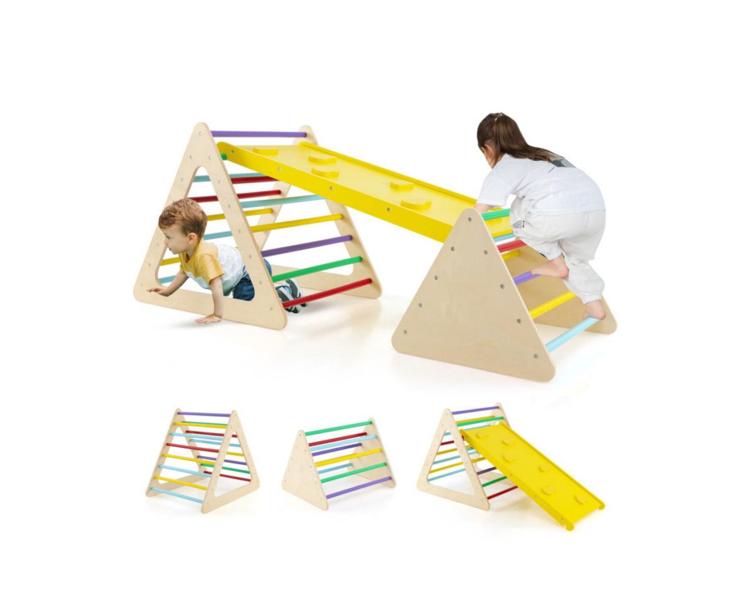Montessori Climbing Triangles and Ramp, 3-Piece Set
