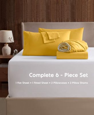 Extra Deep Pocket Microfiber 6-Pc. Sheet Set, King
