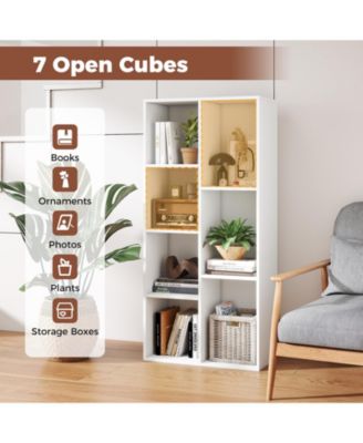 7-Compartment Bookshelf Vertical or Horizontal Storage