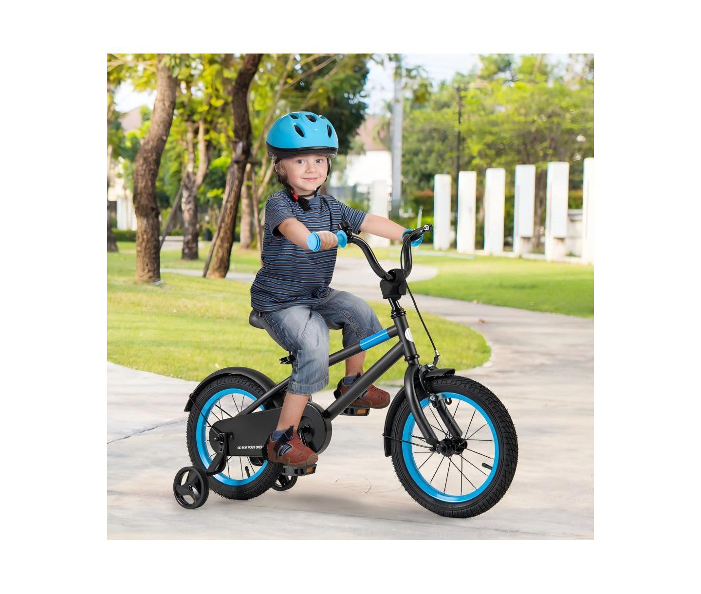 Детская игрушка HONGGE 14-Inch Kids Bike with Adjustable Handlebar and Saddle, цвет: Чёрный — фото 2