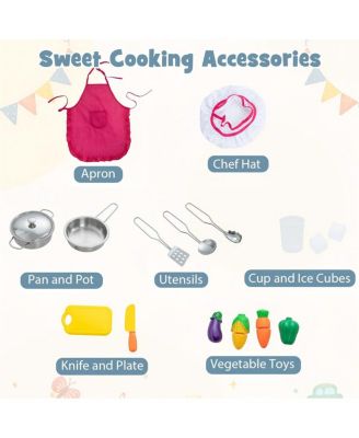 Kids Corner Pretend Kitchen Playset with Separated Washing Basin