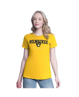 Women's Navy/Gold Milwaukee Brewers Two T-Shirt Combo Pack