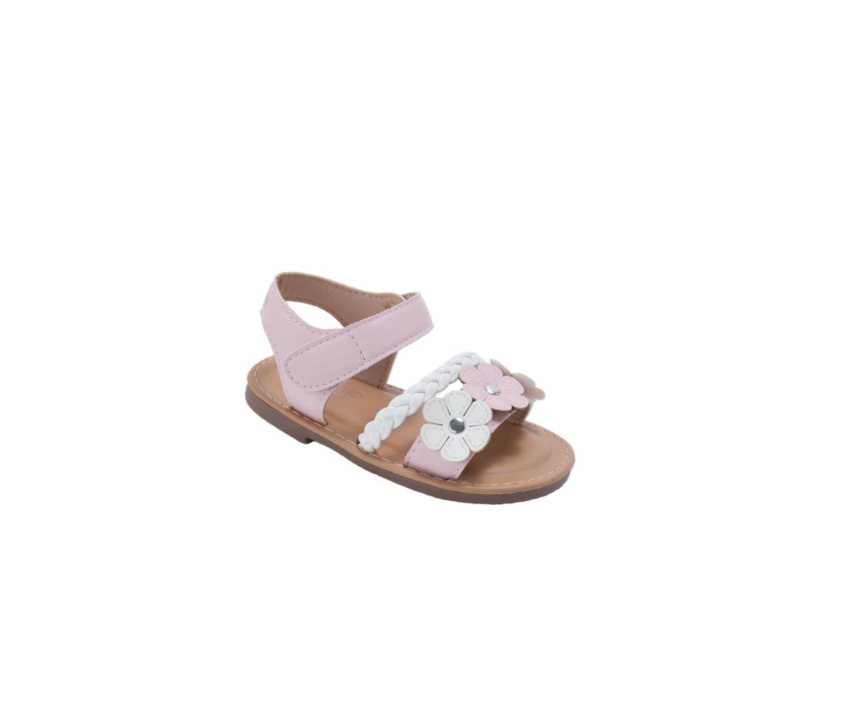 Сандалии Bebe Little Girls Girl's Fashion Sandals - Dressy Shoes with Braided Strap and Flower Applique — фото 1