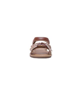 Big Girls Girl's  Fashion Sandals – Dressy Shoes with Braided Strap and Flower Applique