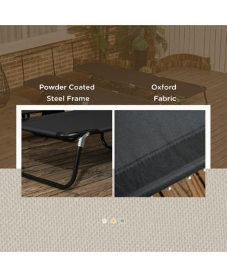 2-piece Chaise Lounge w/ Adjustable Backrest and Sunshade,