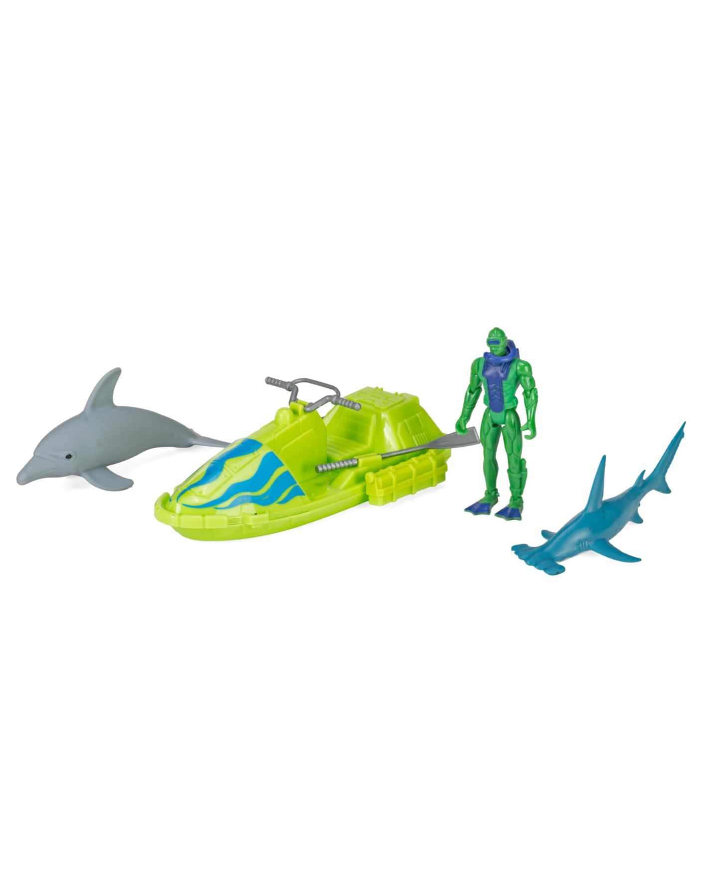 Детские игрушки Wild Republic Dolphin and Hammerhead Shark Lifelike 4-Piece Figurine Set, Ages 3+ — фото 3
