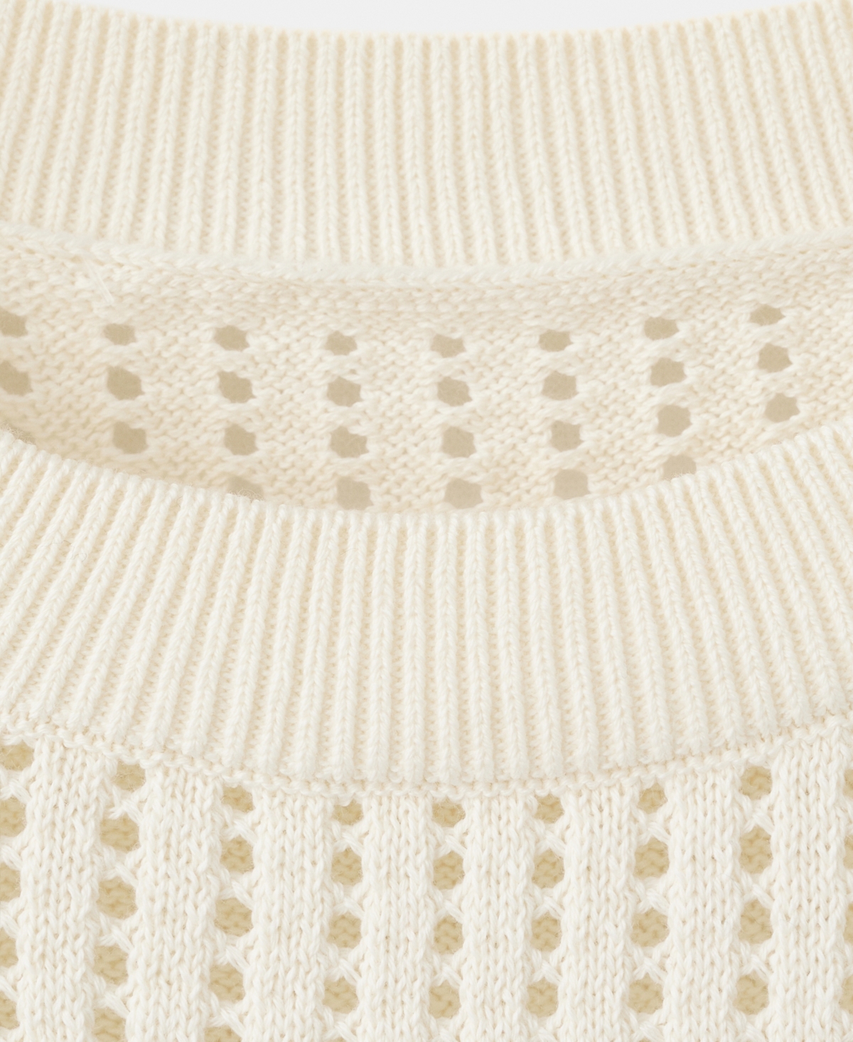 Mango Women's Lace Accents Short-Sleeved Knitted Sweater