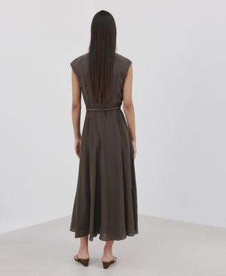 Women's Double-Belted A-Line Dress