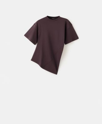 Women's Asymmetrical Hem Fitted Cotton T-Shirt
