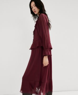 Women's Long Ruffled Dress