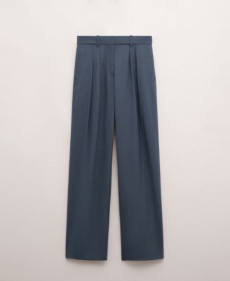 Women's Straight Wool Suit Pants