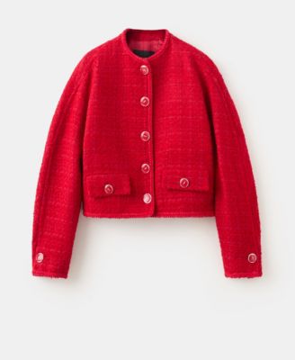 Women's Jewel Buttons Tweed Jacket