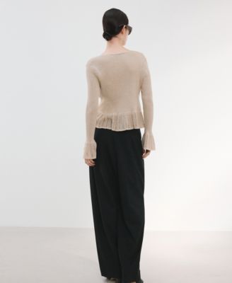 Women's Ruffle Knit Cardigan