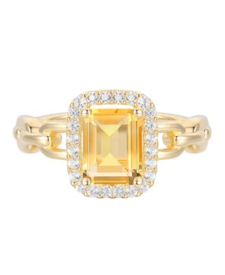 Amethyst (1-1/2 ct. t.w.) & Lab Grown White Sapphire (1/4 ct. t.w.) Ring in 14k Gold Over Sterling Silver (Also Available in Multi-Stones)