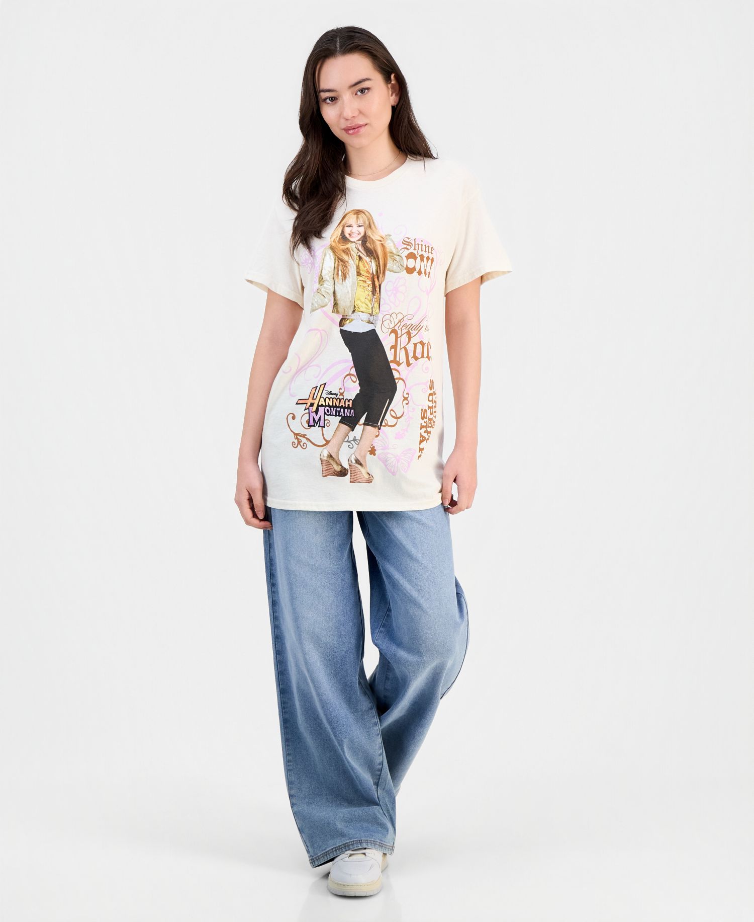 Juniors' Hannah Montana Cotton Short-Sleeve T-Shirt
