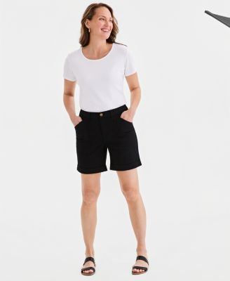 Petite Cuffed Utility Shorts