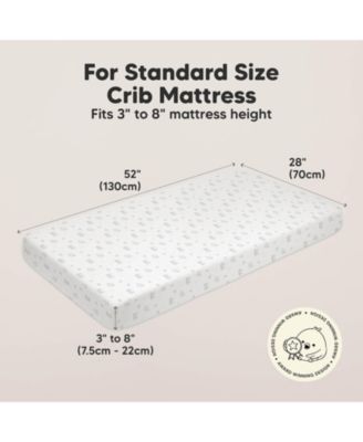 2pk Soothe Fitted Crib Sheets Neutral, Baby Crib Sheets, Fits Standard Nursery Baby Mattress