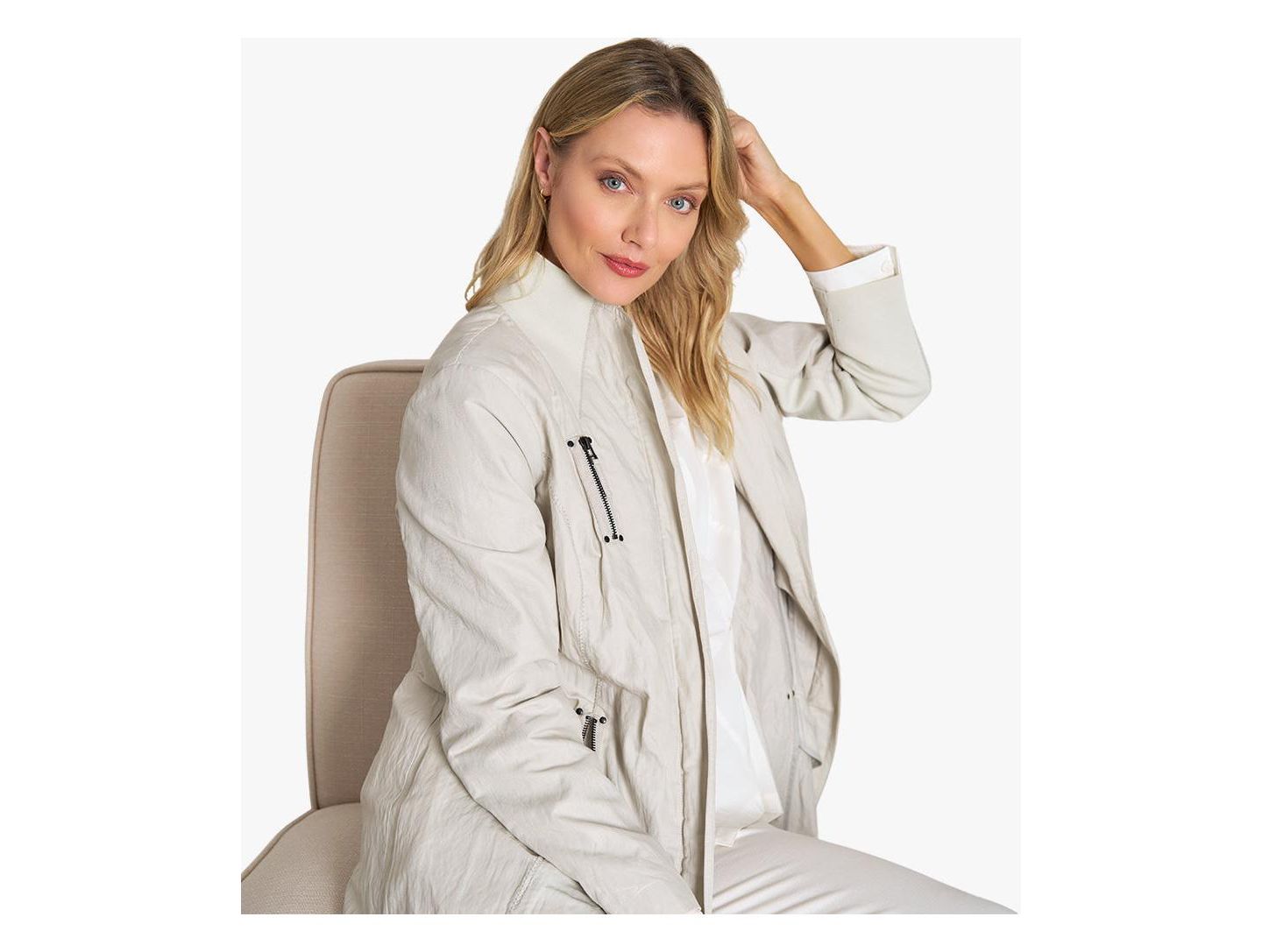 Женская куртка Stella Carakasi Water Repellent Zip-Front Moto Favorite, цвет: Берёзовый — фото 5