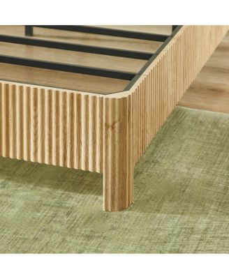 Wooden corrugated curved lines, No Box Spring Needed