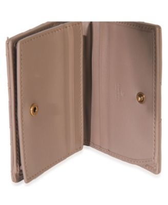 Porcelain Rose Matelasse Calfskin GG Card Case Wallet