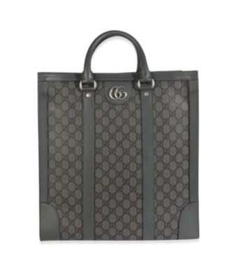 Grey Black GG Coated Canvas Ophidia Medium Tote