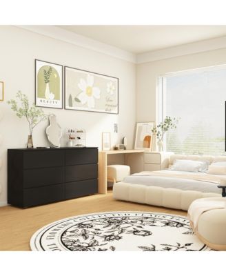 6-Drawers Wood Chest of Drawer Cabinet Organizer