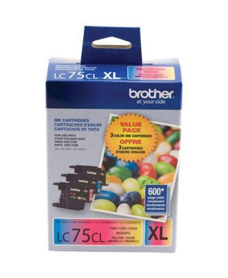 LC75 Innobella XL Series High Yield Cyan, Ink Cartridges, Upto 600 Page Yields, 3 Pack