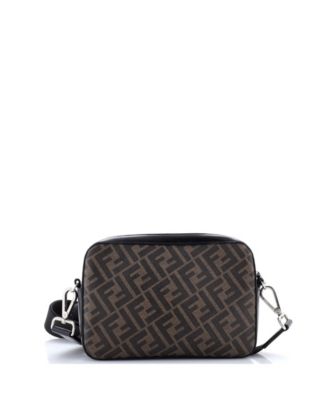 Small Camera Case Bag Zucca Coated Canvas and Leather