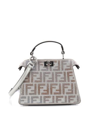 Petite Peekaboo ISeeU Bag Zucca Crystal Embellished Suede