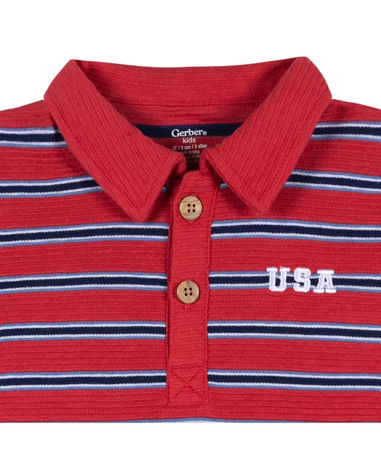 Baby Boys Collared Shirt and Short Set, 2-Piece